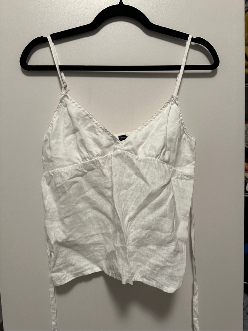 Brandy Melville White Linen Cami Top - Women's Lightweight Summer Tank